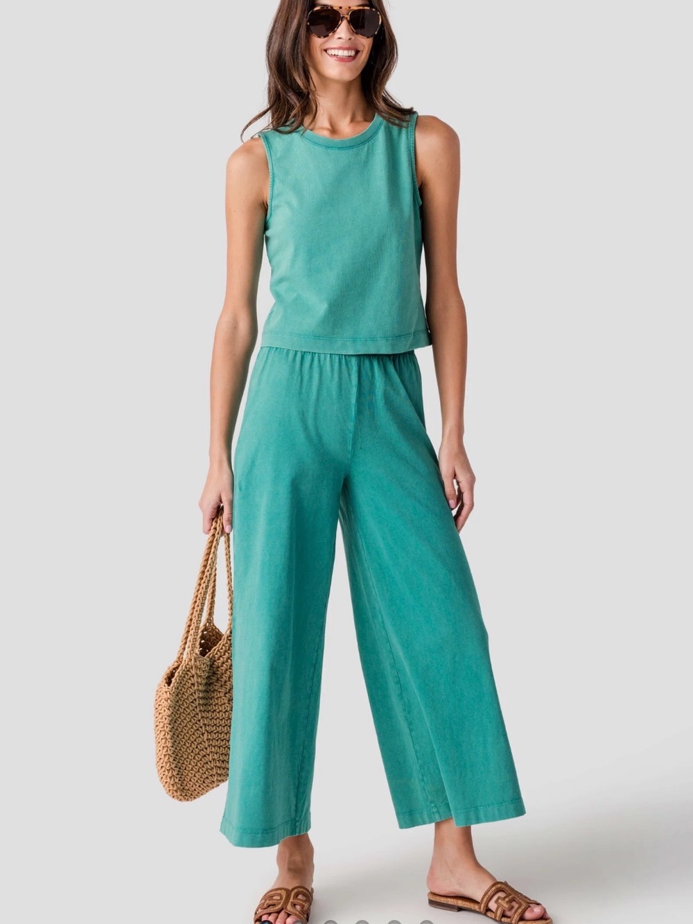 Z SUPPLY SLOANE COTTON JERSEY TANK AND PANTS